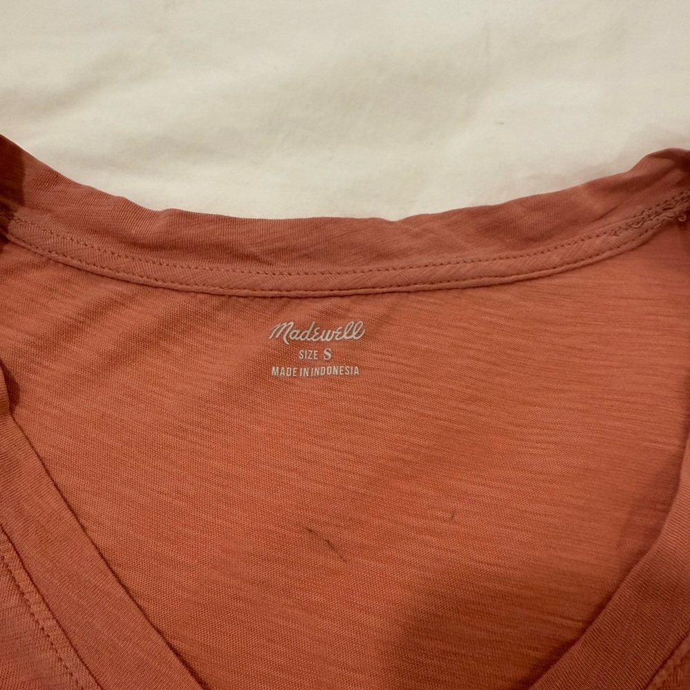 Madewell Terracotta V-Neck Tee